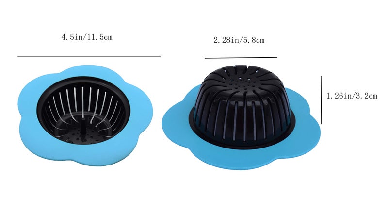 Tmflove Kitchen Sink Strainer 4 Pack, Pouring strainersï¼ŒDrain FilterLarge Wide Rim 4.5" Diameter (4.5" Diameter, 4 Color) - Image 3